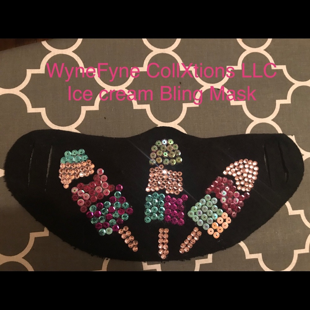Ice cream bling mask by wynefyne collxtions llc